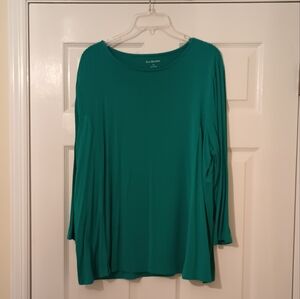 Kim Rogers teal stretchy 3/4 Sleeve Top XL